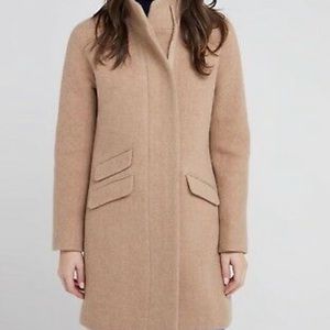 J.Crew Cocoon Coat Italian Stadium-Cloth Wool SANDSTONE